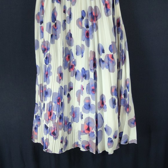 NEW BOSS HUGO BOSS Diplissee Pleated Floral-Print Dress Size US 6 #391 - Picture 9 of 12